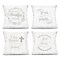 Stupell Industries Spiritual Faith Phrases 4 Piece Decorative Printed Throw Pillow Set, design by Val Rhodes, 18 x 7 x 18